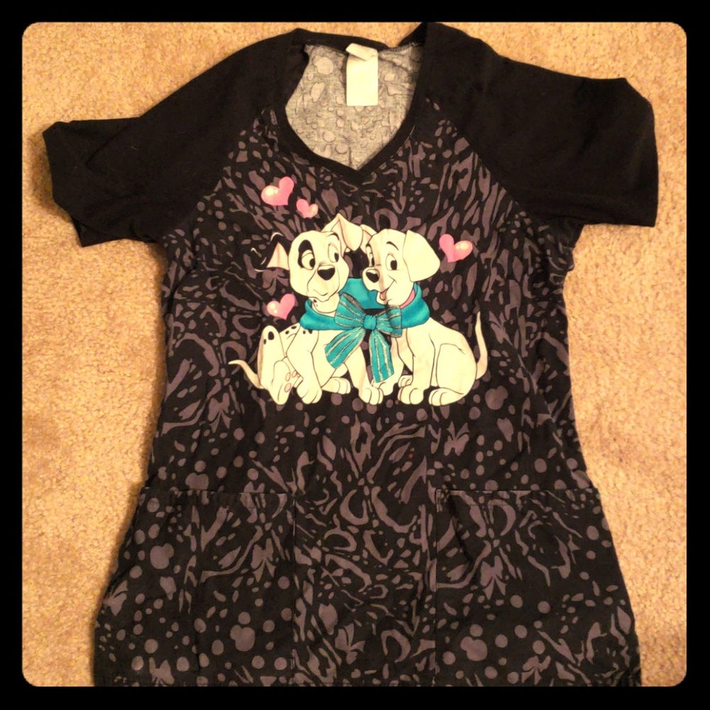 Disney 101 Dalmations Scrub top